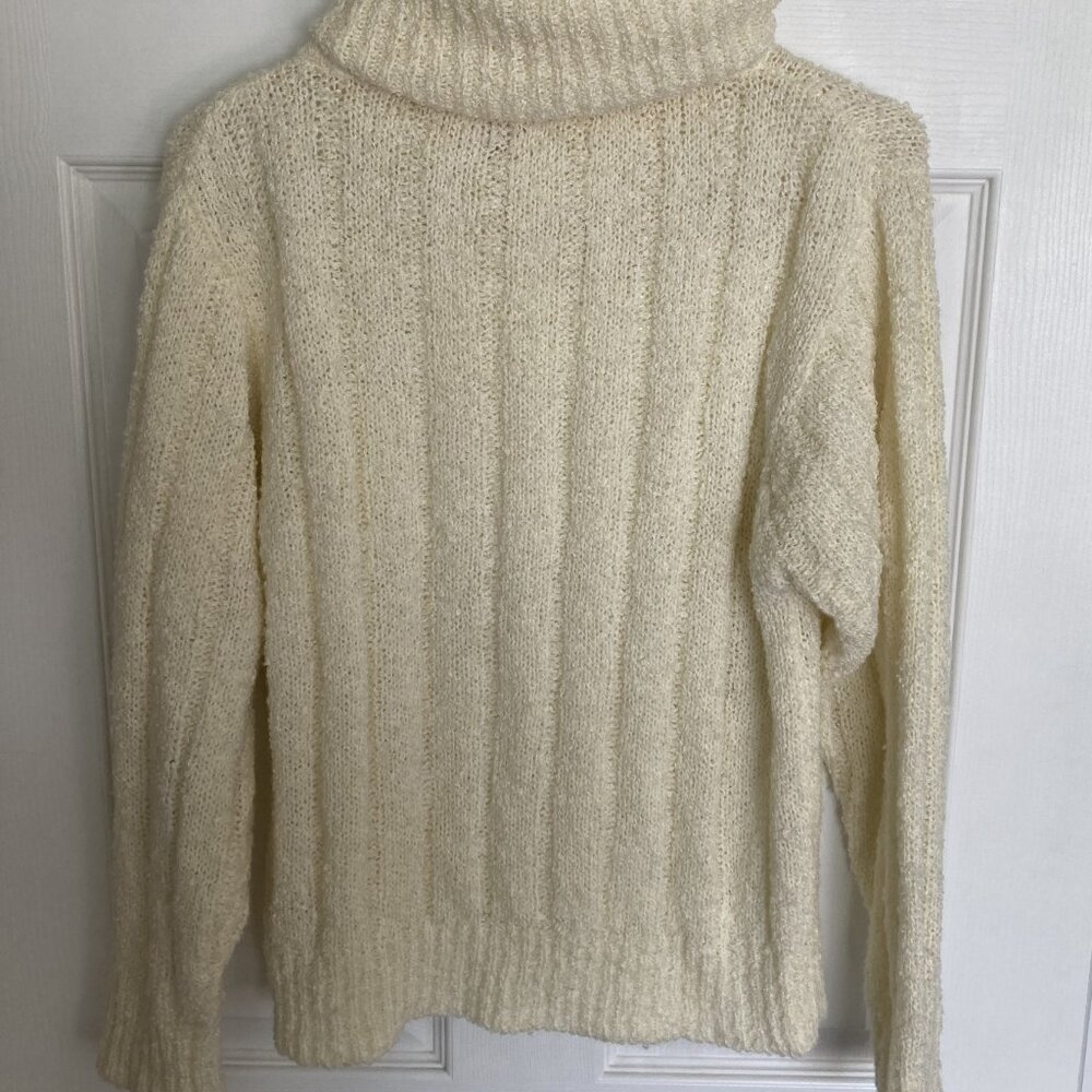 Karen Scott White Plus Size Turtleneck Sweater
